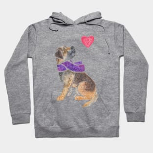 Watercolour Border Terrier Hoodie